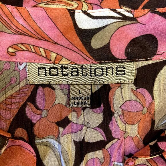 Notations Floral 70s Vibe Button-Up - Picture 4 of 4